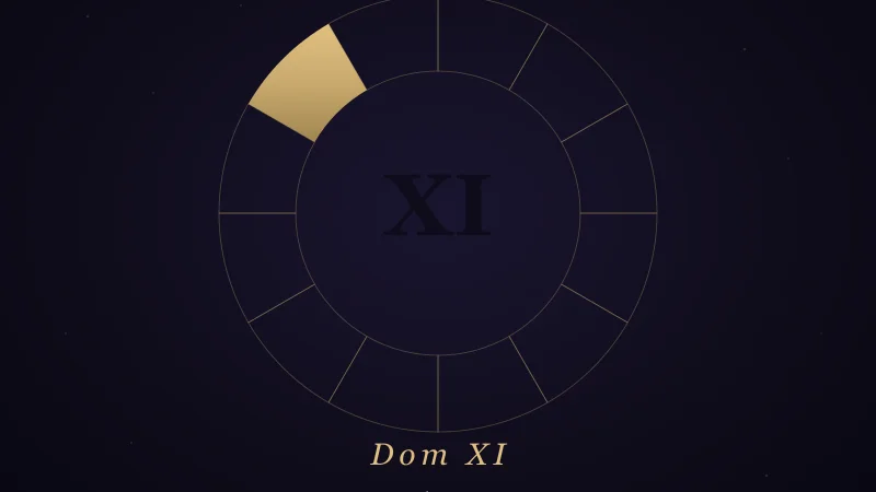 Dom 11 astrologiczny — znaczenie, planeta i znak w domu 11