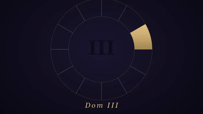 Dom 3 astrologiczny — znaczenie, planeta i znak w domu 3