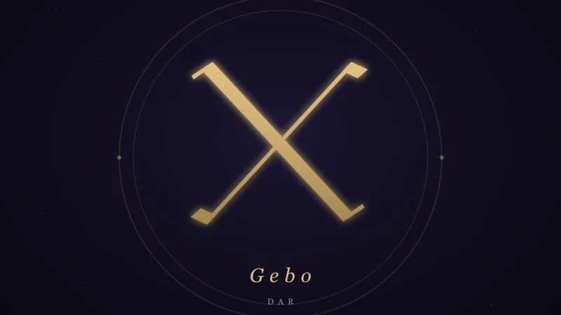 ᚷ Gebo — znaczenie runy daru, miłości i wymiany