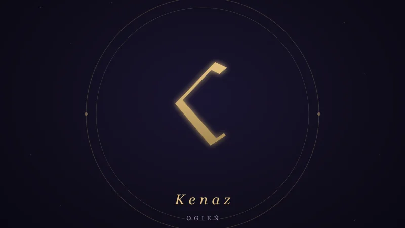ᚲ Kenaz — znaczenie runy ognia, wiedzy i twórczości